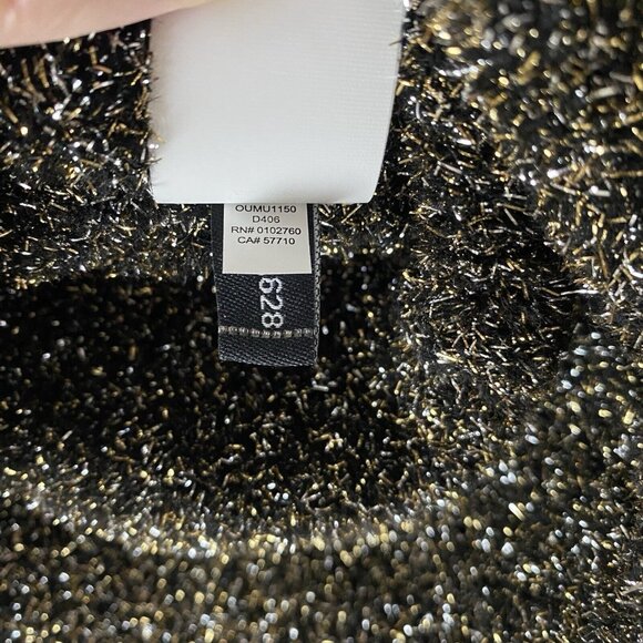 Kate Spade Sweater Womens S Crop Sparkly Glitter Mock Neck Holiday Top - Picture 5 of 12